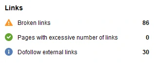 website auditor links