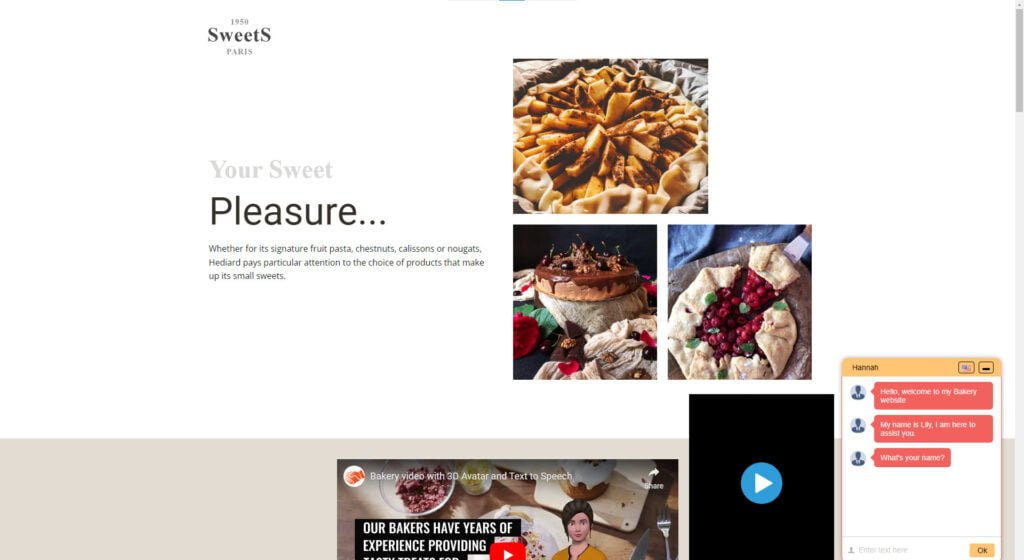 Chatbots for Bakeries Demo with Promo Video