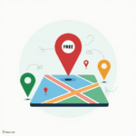 Google Maps pin with free label representing Google My Business