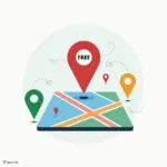 Google Maps pin with free label representing Google My Business
