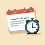 Calendar and clock icon showing Google Business verification time
