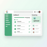 Google Business dashboard showing optimised status