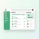 Google Business dashboard showing optimised status