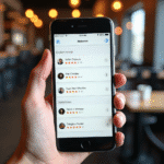 Business owner viewing Google Review Management dashboard with charts and ratings